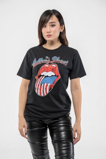 Diamante USA Tongue T Shirt Black