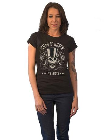 Top Hat Skull And Pistols Skinny Fit T Shirt Black