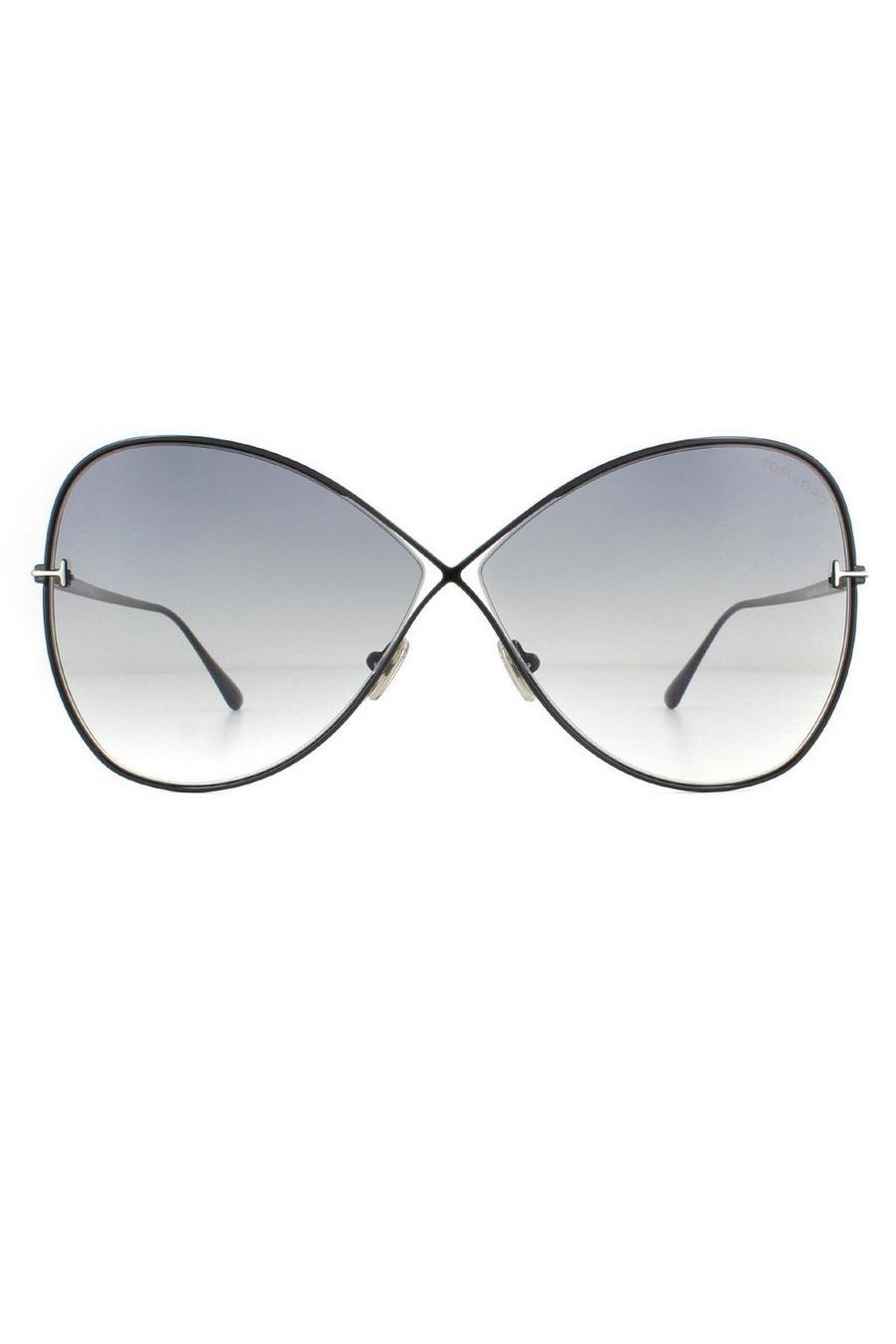Fashion Shiny Black Smoke Gradient Sunglasses image number 1