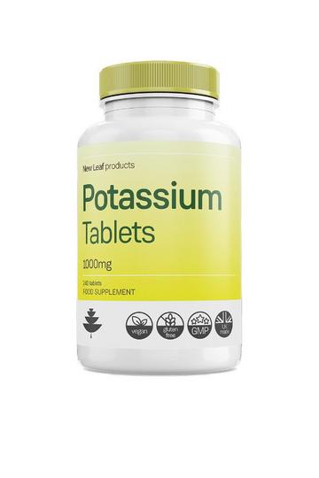 Yellow Potassium Supplements 1000 mg - 240 Vegan Potassium Tablets