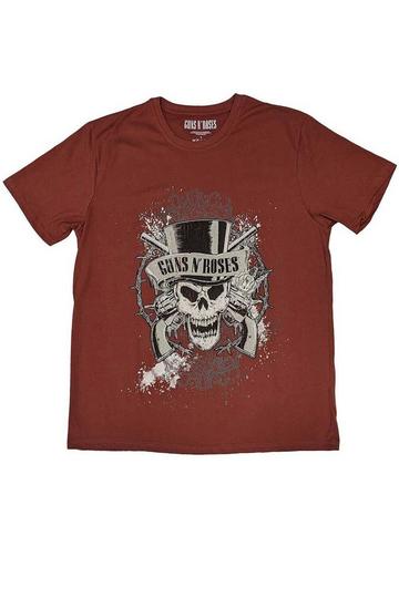 Faded Skull T Shirt Red