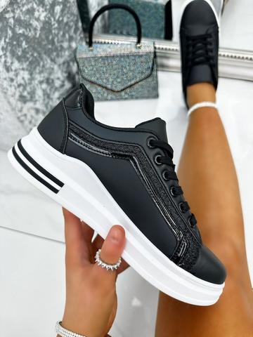 Glitter Flash Trainers Black