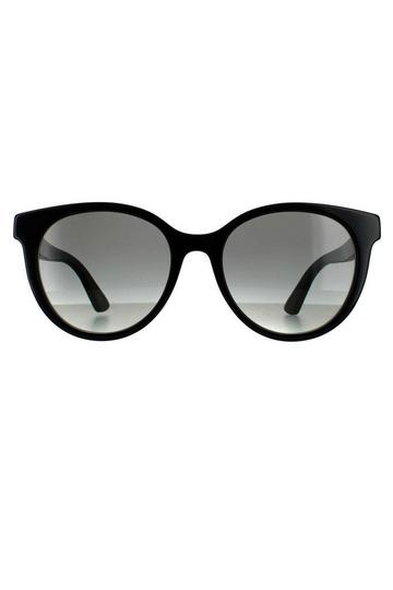 Black Round Black Grey Gradient Sunglasses