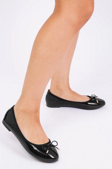 Black 'Bexley' Slip On Flat Pumps