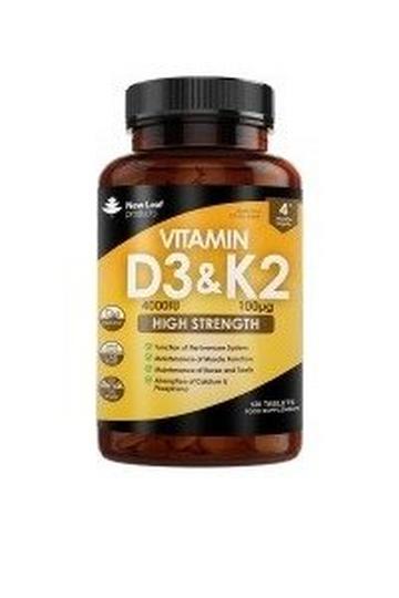 Yellow Vitamin D3 K2, Vitamin D3 4000iu + Vitamin K2 100mcg, Supports Immunity, Calcium Absorption and Bone Health 120 Vegetarian Tablets