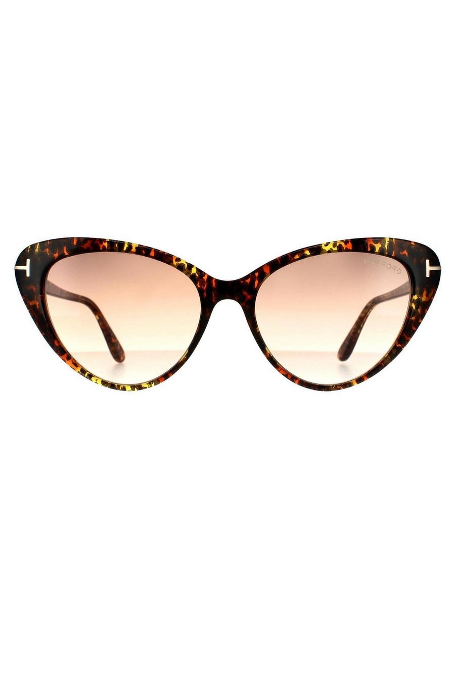Cat Eye Dark Havana Brown Gradient Sunglasses