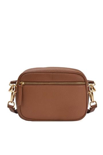 Camel Convertible Leather Cross Body Camera Bag Camel