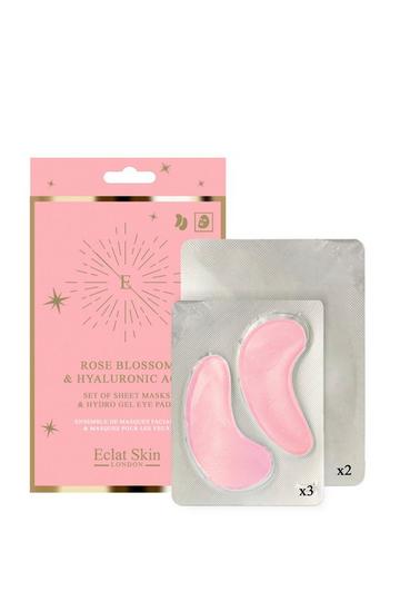 Rose Blossom & Hyaluronic acid Hydro-Gel Eye Pad & Sheet Mask Pink