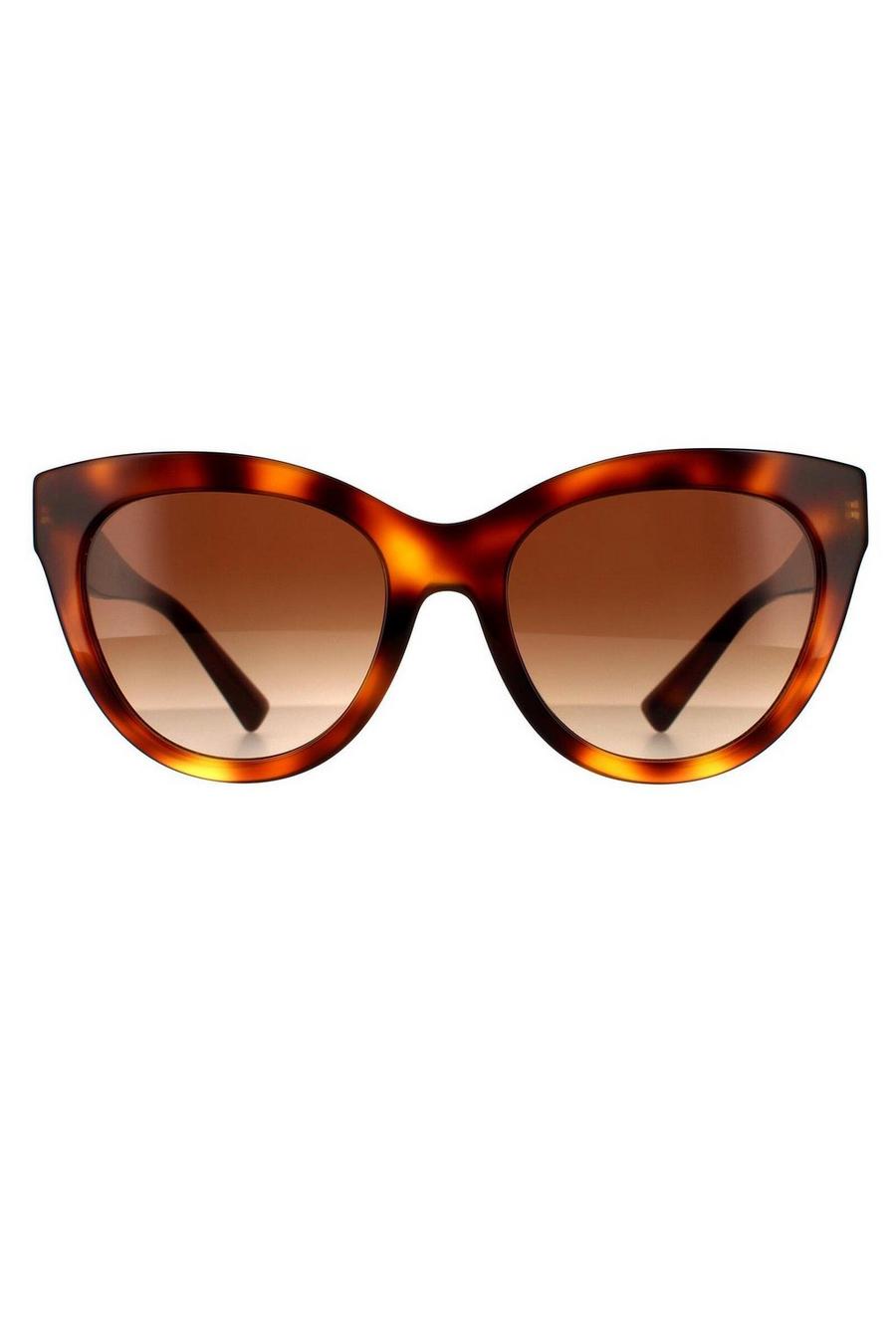 Cat Eye Light Havana Brown Gradient Sunglasses