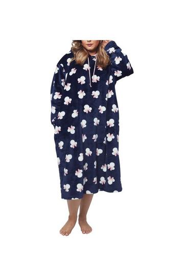 Blue Minnie Mouse Oversized Fleece Blanket Hoodie Loungewear