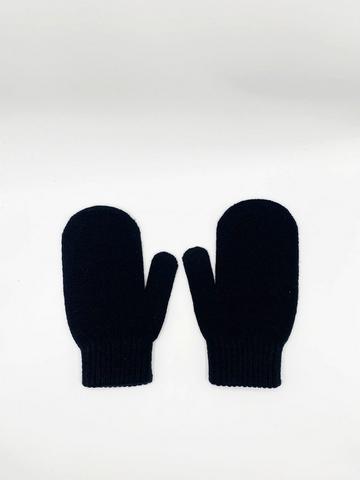 Black Knitted Mittens