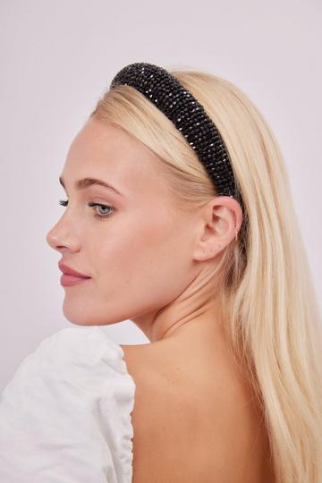 Black Beaded Headband