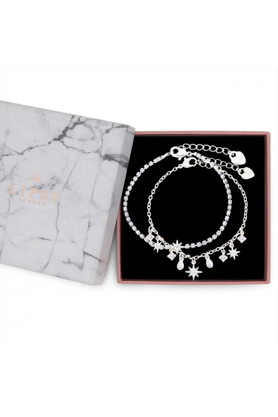 Silver Celestial Charm Bracelet - Gift Boxed image number 1