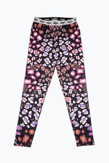 Black Multi Leopard Leggings Black