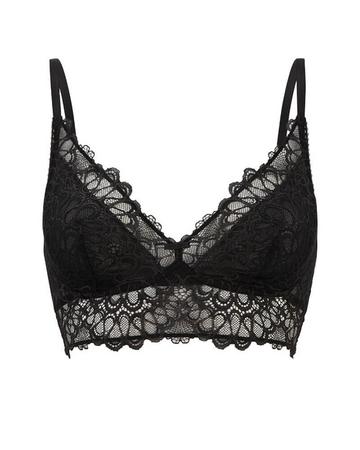 Black Swirl Non Padded Bralet - Black