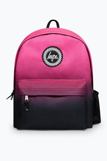 Black/Pink Fade Badge Backpack Black