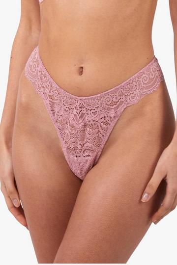 Ariana Rose Lace Thong Rose