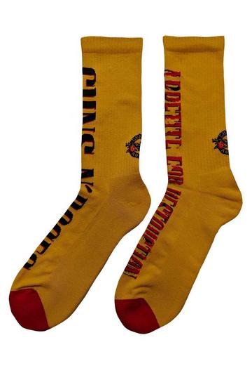 Appetite for Destruction Ankle Socks Yellow