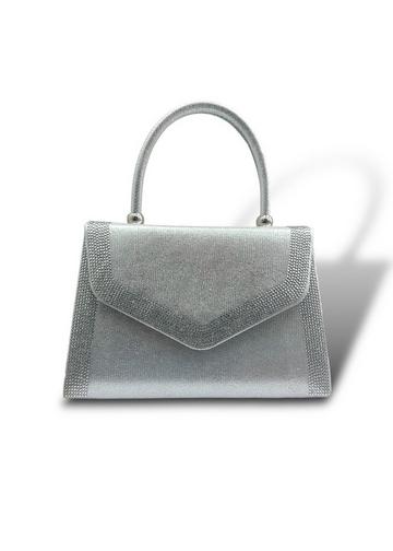 Crystal Envelope Handbag Silver