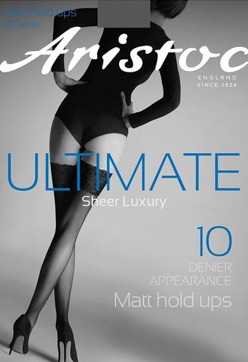 Black 10 Denier Ultimate Matt Hold Ups - Black