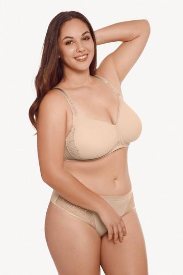 'Ivonne' Non-Wired Moulded Foam Cup T-shirt Bra (Fuller Bust) Natural