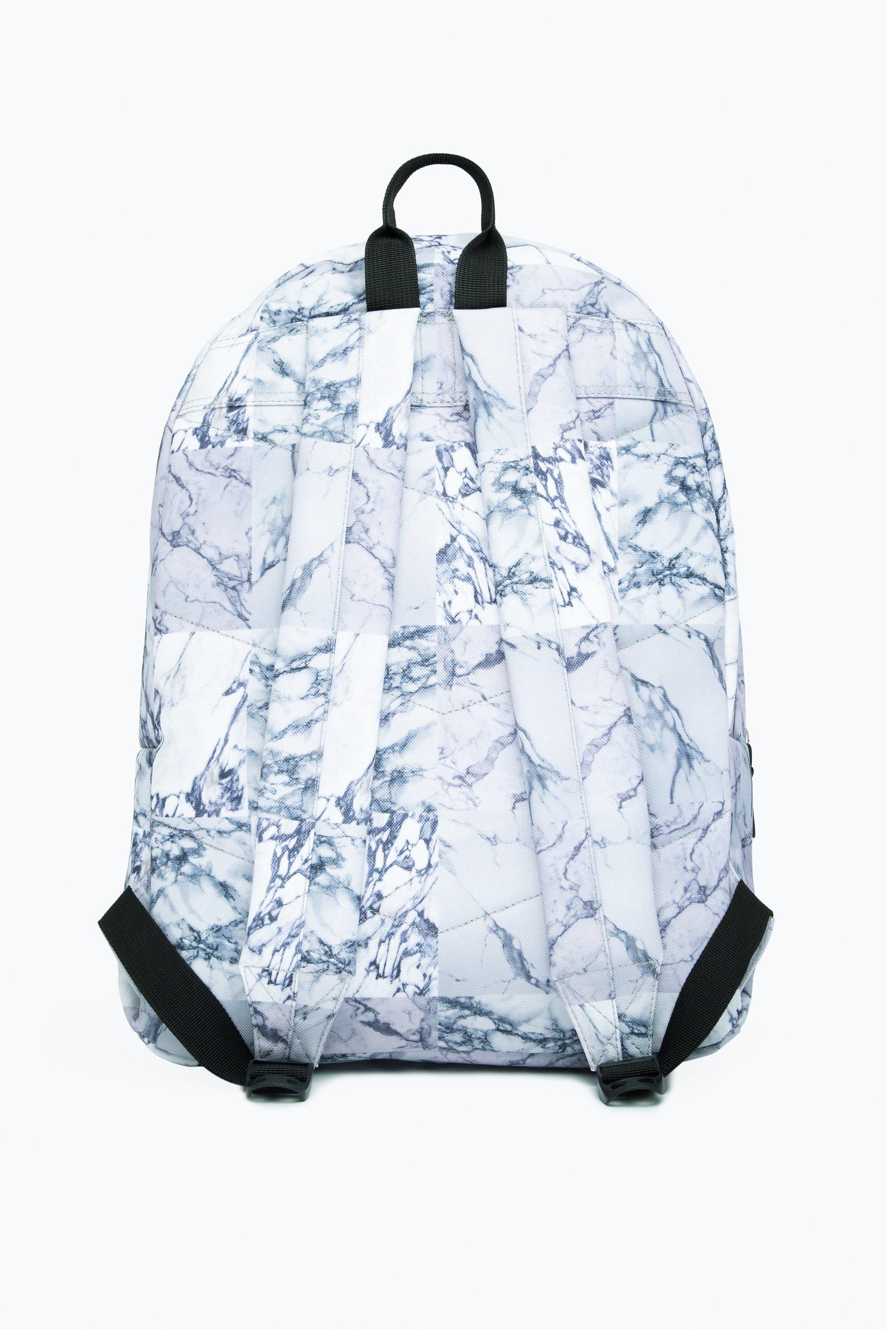 Black and white marble backpack best sale