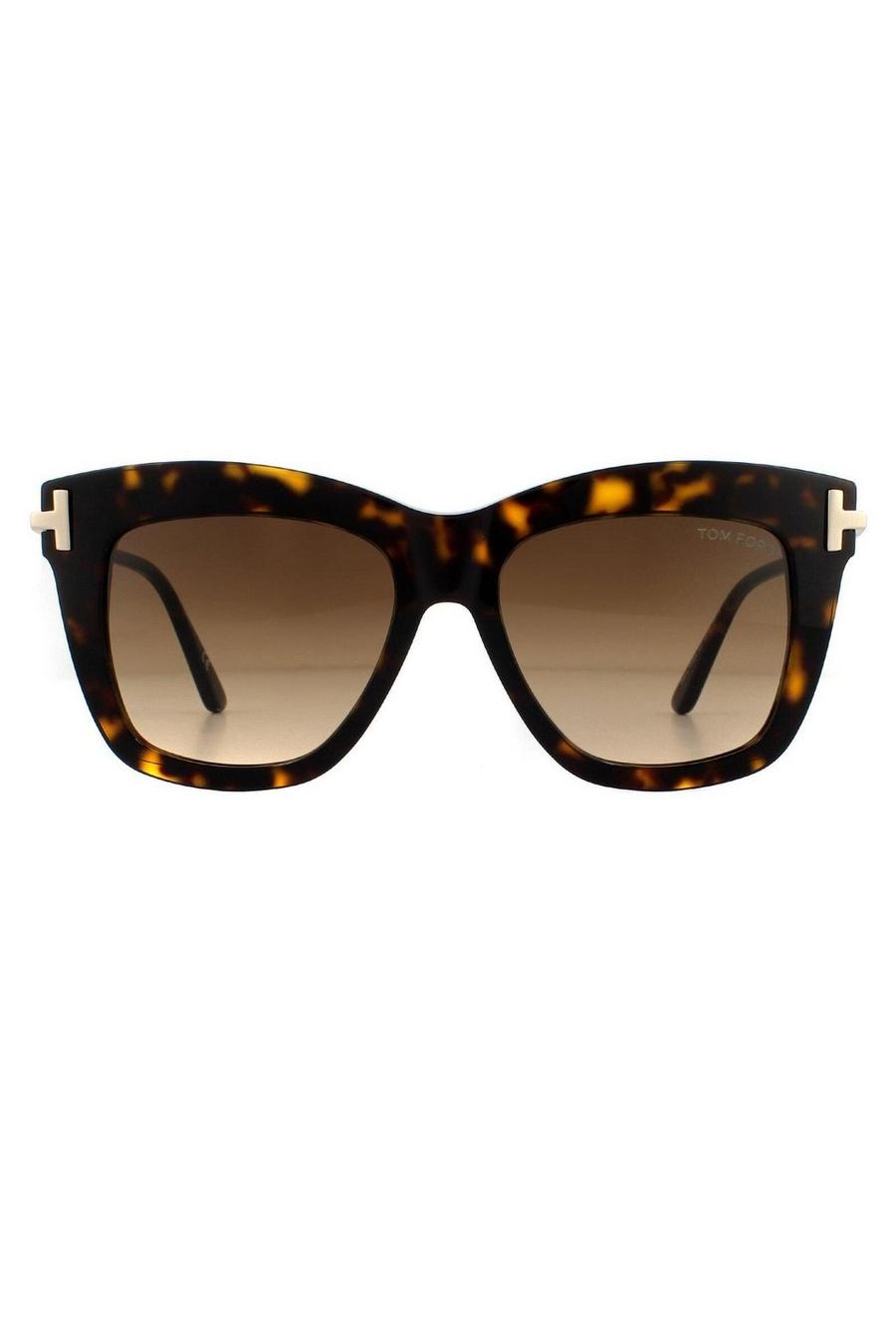 Square Dark Havana Brown Gradient Sunglasses image number 1