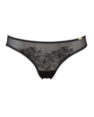 Glossies Lace Brief - Black Black