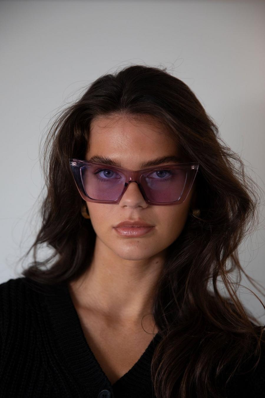 Purple Oversized Cateye Sunglasses