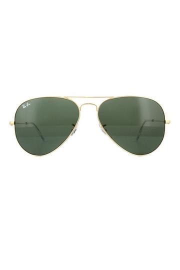 Aviator Gold Green Sunglasses Gold