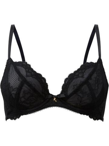 Superboost Lace Non Padded Plunge Bra - Black Black