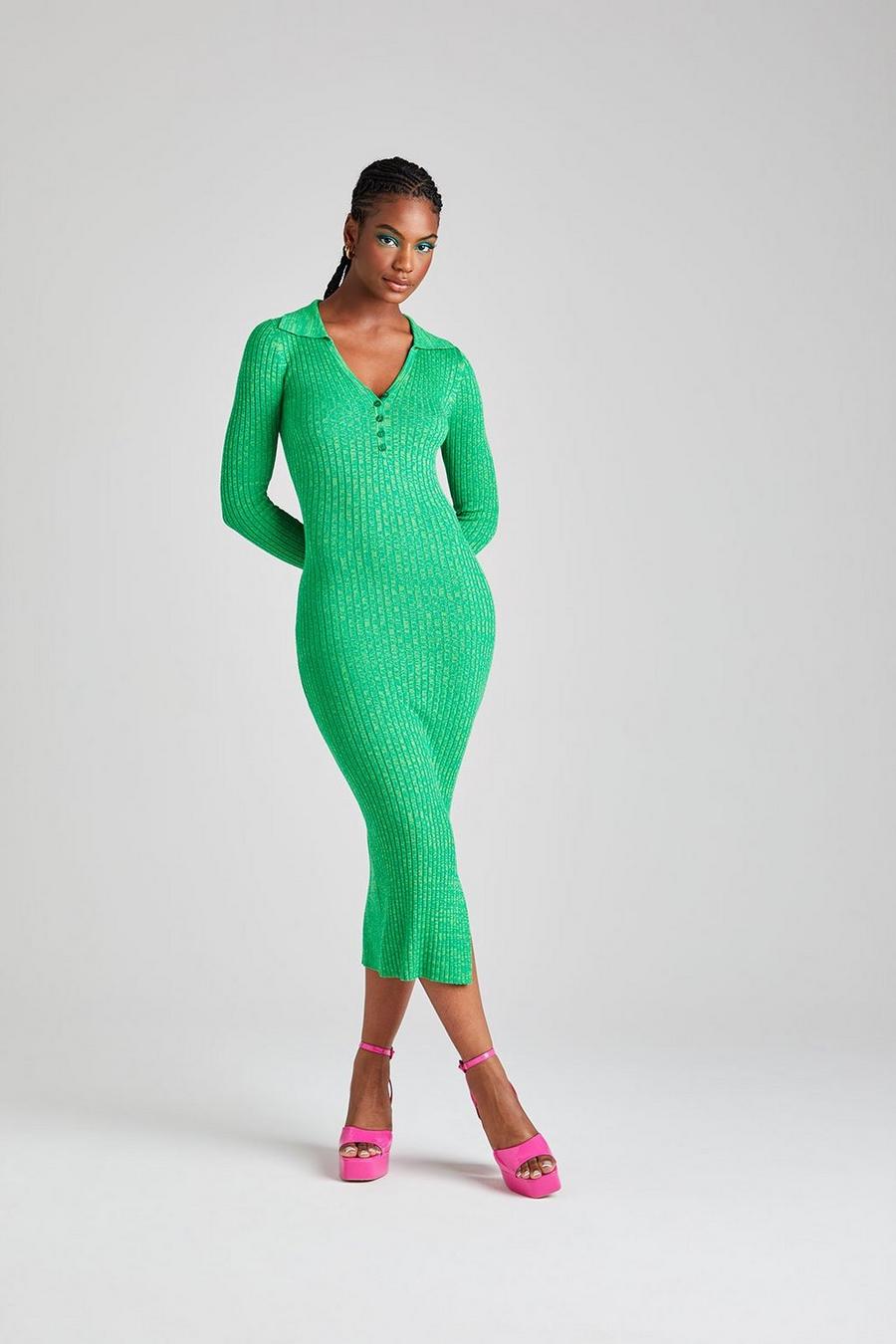 Green Twist Polo Dress image number 1