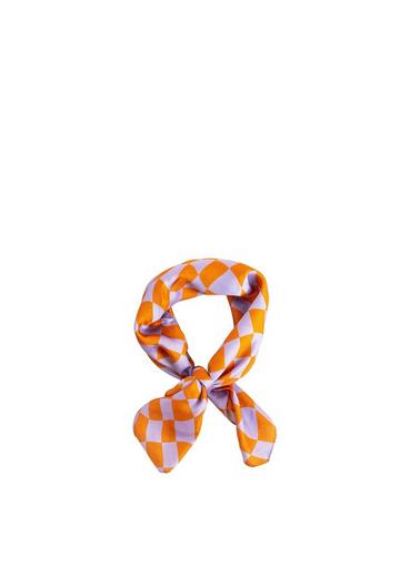 Multiway Wavy Checker Neck Tie Head Scarf Multi