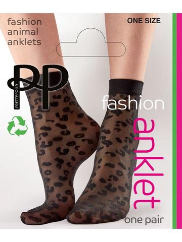 Animal Pattern Anklets - Black Black