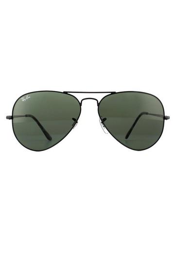 Aviator Black Green Sunglasses Black