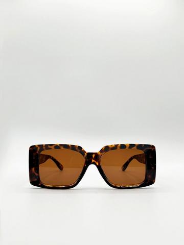 Oversized Square Frame in Tortoiseshell Brown