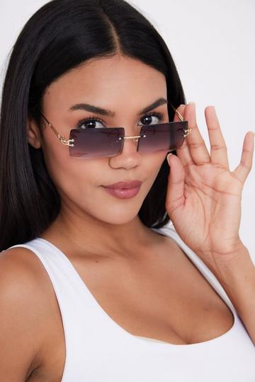 Rimless Sunglasses Black