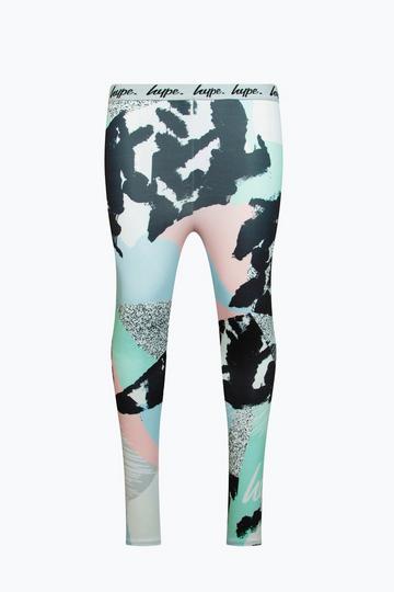 Multi Pastel Abstract Leggings Multi