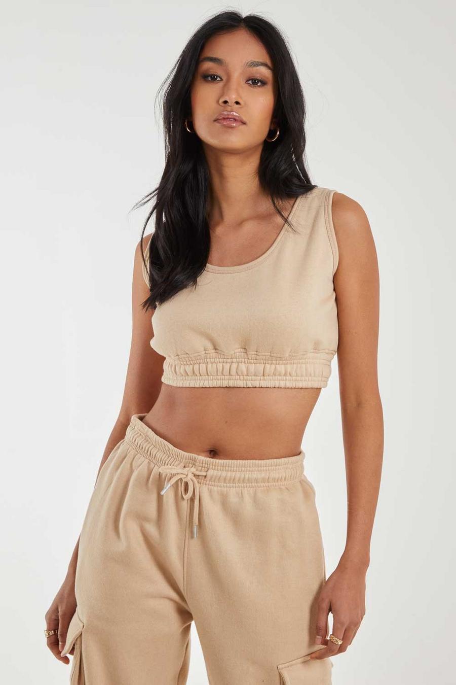 Stone Cropped Lounge Bralette image number 1