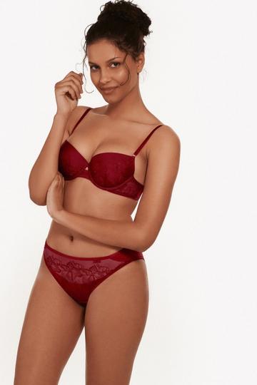 'Ruby' Underwired Moulded Foam Cup T-Shirt Bra Red