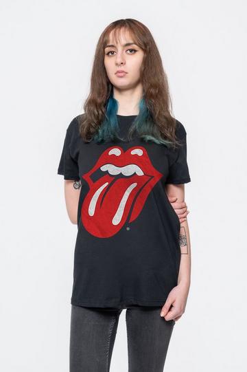 Classic Tongue Band Logo T Shirt Black