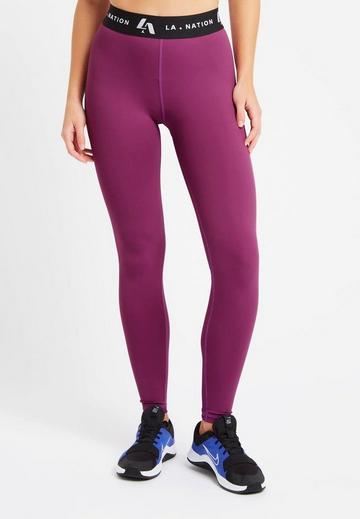 Purple Signature High Waisted Full Length Leggings