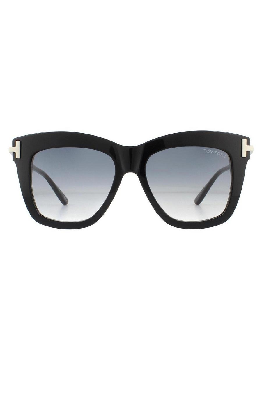 Square Shiny Black Smoke Gradient Sunglasses