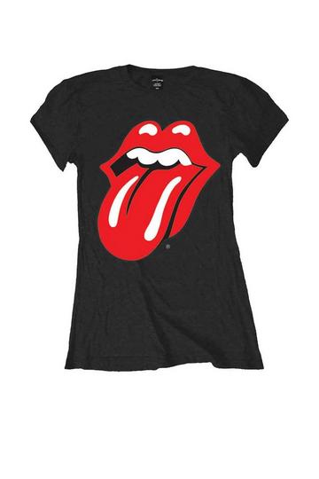 Tongue Band Logo Skinny Fit T Shirt Black