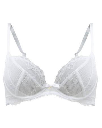 Superboost Lace Non Padded Plunge Bra - White White