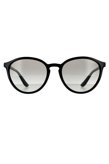 Black Round Black Grey Gradient Sunglasses