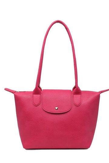 Double Handle Roomy Tote Hobo Bag Fuchsia