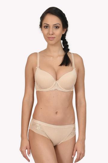 'Caroline' Bikini Knickers Natural