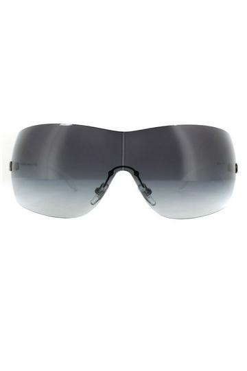 Silver Shield Silver Grey Gradient Sunglasses