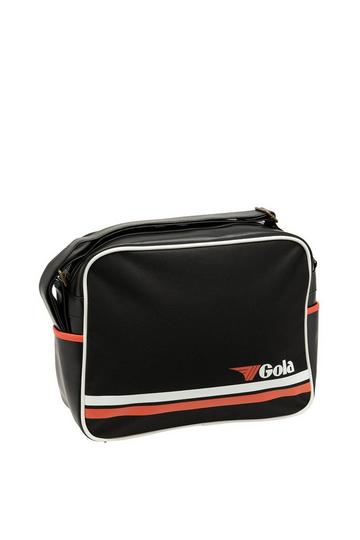 Black 'Redford Strip' Messenger Bag